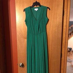 Jessica Simpson Emerald Pleated Dress